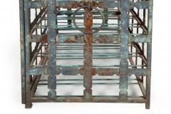 Antique French Wrought Iron Chest Wine Storage Rack for 28 Bottles - 4500363