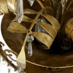 Antique French clear cut glass and ormolu twelve light chandelier - 3403217