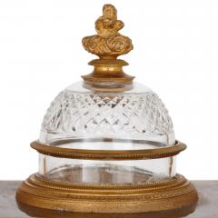 Antique French gilt bronze and cut glass clock set - 4220904