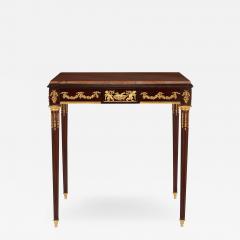 Antique French gilt bronze mounted mahogany side table - 1446459