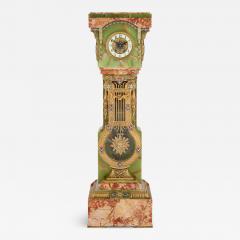 Antique French onyx champlev enamel marble and ormolu pedestal clock - 4426775