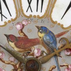 Antique French porcelain gilt and silvered brass clock set - 3635308
