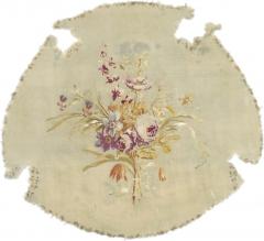 Antique French tapestry seat cover Circa 1890 one of pair 110 x 20  - 4287754