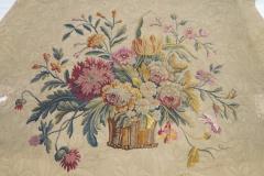 Antique French tapestry seat cover Circa 1890 one of pair 24 x 28 - 4240689