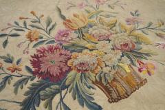 Antique French tapestry seat cover Circa 1890 one of pair 24 x 28 - 4240690