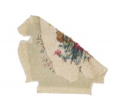 Antique French tapestry seat cover Circa 1890 one of pair 24 x 28 - 4240693