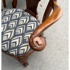 Antique George I Swan Handle Mahogany Arm Chair - 4690263