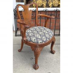 Antique George I Swan Handle Mahogany Arm Chair - 4690266