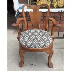 Antique George I Swan Handle Mahogany Arm Chair - 4690269