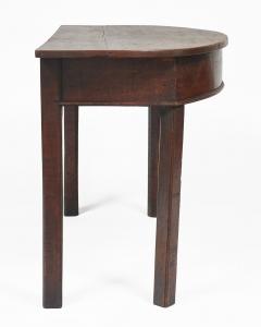 Antique George II Oak D End Table - 4546996