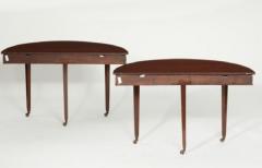 Antique George III Mahogany Demilune Console Side Tables C 1800 - 2611460