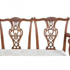 Antique George III Mahogany Triple Chair Back Sofa Settee - 4645936