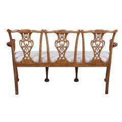 Antique George III Mahogany Triple Chair Back Sofa Settee - 4645939