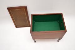 Antique Georgian Leather Top Storage Box on Legs - 3254600