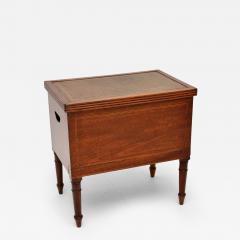 Antique Georgian Leather Top Storage Box on Legs - 3256788