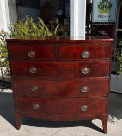 Antique Georgian Mahogany Bowfront Chest of Drawers Dresser - 3368039