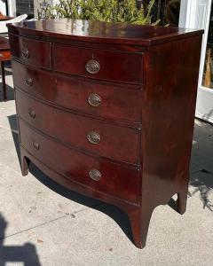 Antique Georgian Mahogany Bowfront Chest of Drawers Dresser - 3368040