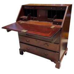 Antique Georgian Mahogany Slant Front Secretary Desk - 4648837