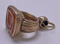 Antique Georgian rose Gold and Carnelian Seal Fob C 1820  - 2112830