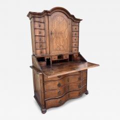 Antique German Baroque Tabernacle Secretary Desk Cabinet - 4614238