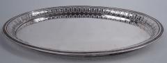 Antique German Biedermeier Classical Silver Tray C 1860 - 3770200