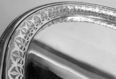 Antique German Biedermeier Classical Silver Tray C 1860 - 3770203