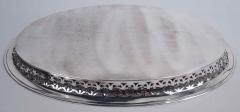 Antique German Biedermeier Classical Silver Tray C 1860 - 3770205