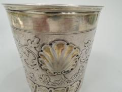 Antique German Classical Parcel Gilt Silver Beaker Cup 18th Century - 3754197