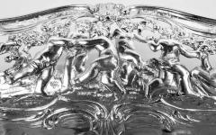 Antique German Hanau Rococo Silver Bowl with Cherub Frolics - 3984080
