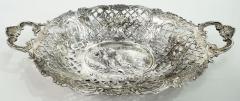 Antique German Hanau Rococo Silver Bowl with Pastoral Scene - 3984036