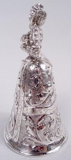 Antique German Hanau Silver Baroque Jungfrau Belle Bell - 4341084