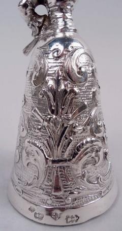Antique German Hanau Silver Rococo Jungfrau Belle Bell - 4341088