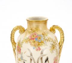 Antique German Porcelain Hand Painted Gilt Decorative Vase - 3817084