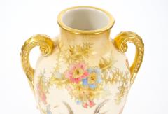 Antique German Porcelain Hand Painted Gilt Decorative Vase - 3817087