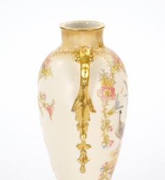 Antique German Porcelain Hand Painted Gilt Decorative Vase - 3817089