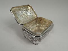 Antique German Rococo Silver Keepsake Casket Box - 3753747