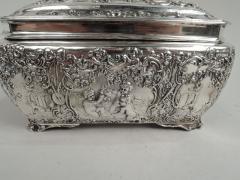 Antique German Rococo Silver Keepsake Casket Box - 3753750
