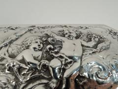 Antique German Rococo Silver Keepsake Casket Box - 3753774