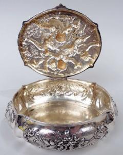 Antique German Rococo Silver Trinket Box with Cherub Frolics - 4381006