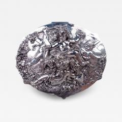 Antique German Rococo Silver Trinket Box with Cherub Frolics - 4383720