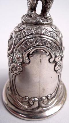 Antique German Silver Dancing Bear Bell - 4150380