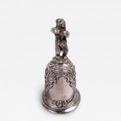 Antique German Silver Dancing Bear Bell - 4151699