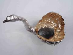 Antique German Silver Figural Swan Bird Bowl with Glass Liner - 3767420