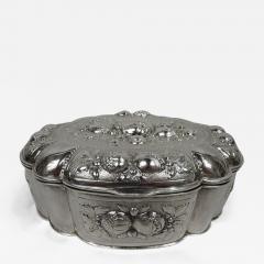 Antique German Silver Fruits and Foliage Keepsake Box - 3758865