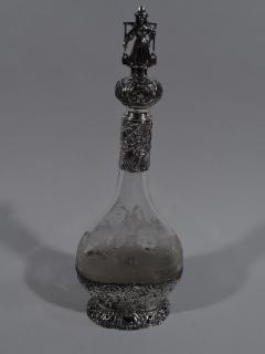 Antique German Silver Glass Windmill Decanter - 3750209