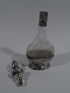 Antique German Silver Glass Windmill Decanter - 3750214