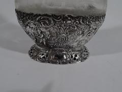 Antique German Silver Glass Windmill Decanter - 3750261