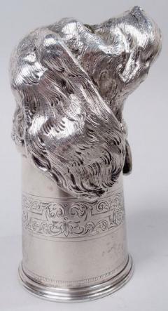 Antique German Silver Hound Dog Stirrup Cup - 3986203
