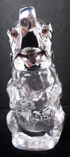 Antique German Sterling Silver Glass Figural Elephant Sugar Caster - 4424794