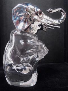 Antique German Sterling Silver Glass Figural Elephant Sugar Caster - 4424798